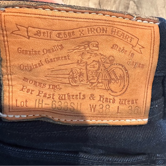 IRON HEART 633S II 21OZ SELVEDGE JEANS - STRAIGHT TAPERED - Picture 7 of 11